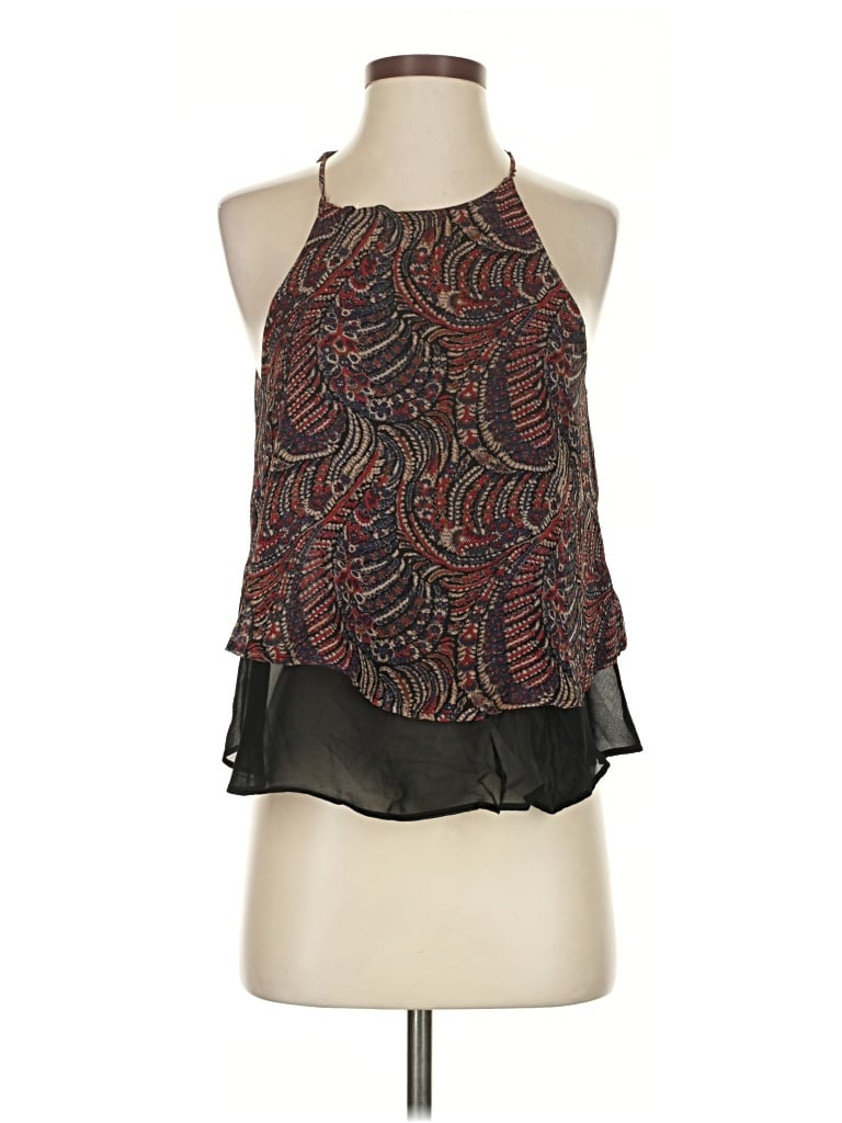 Pre-owned Astr Sleeveless Blouse In Black