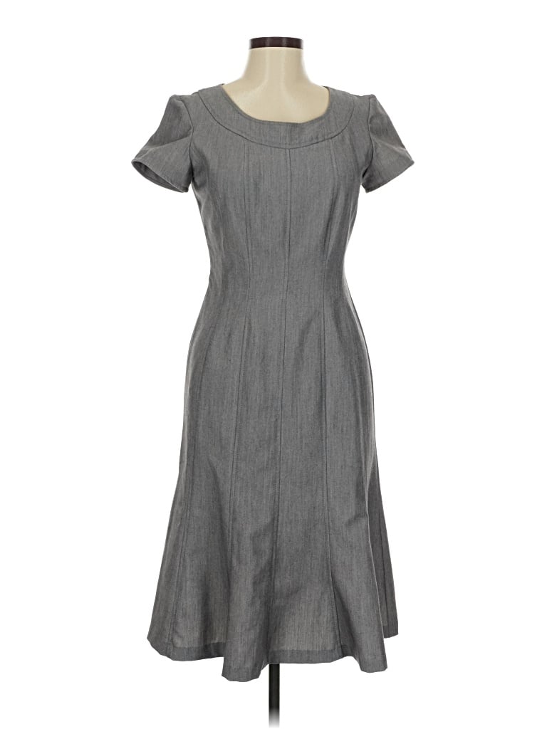 Pre-owned Sandra Darren Casual Dress In Gray