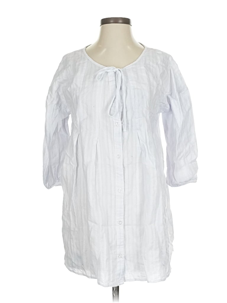 Pre-owned Umgee 3/4 Sleeve Blouse In White