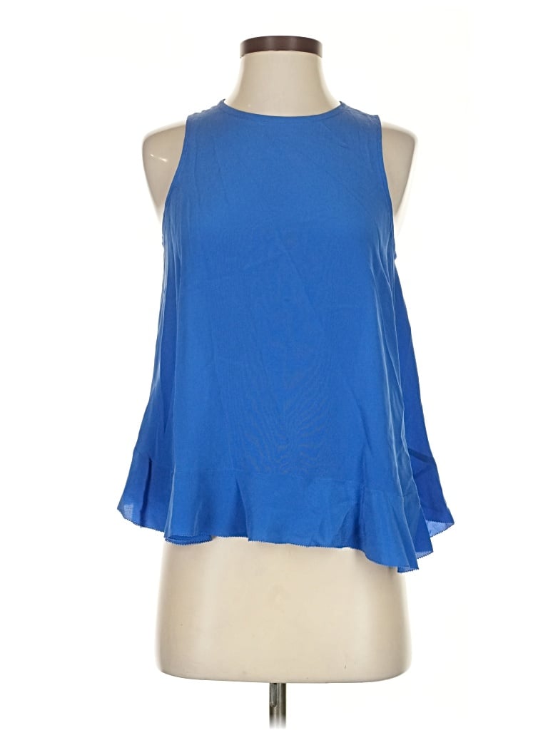 Pre-owned Madewell Sleeveless Blouse In Blue