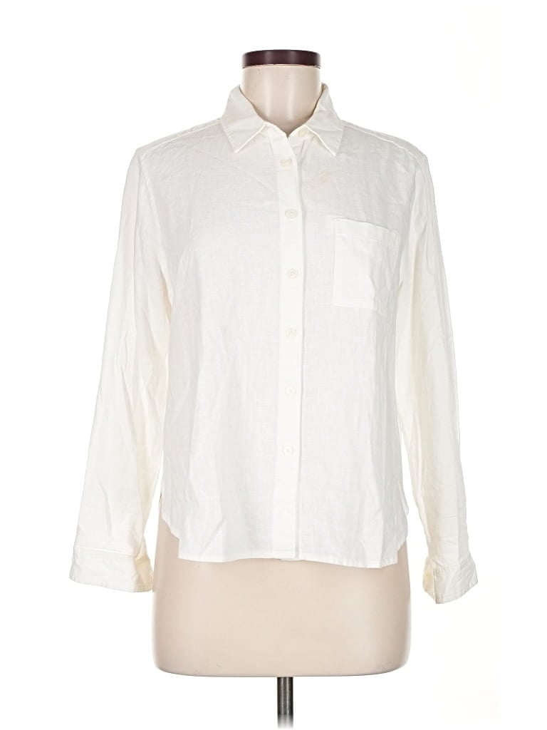 Ann Taylor Loft Long Sleeve Button Down Shirt In Multi