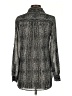 Moda International 100% Polyester Tweed Silver Long Sleeve Blouse Size XS - photo 2