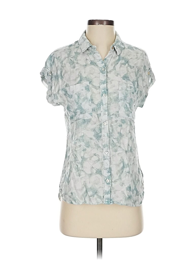 CLOTH & STONE X ANTHROPOLOGIE Pre-owned Short Sleeve Blouse In Blue