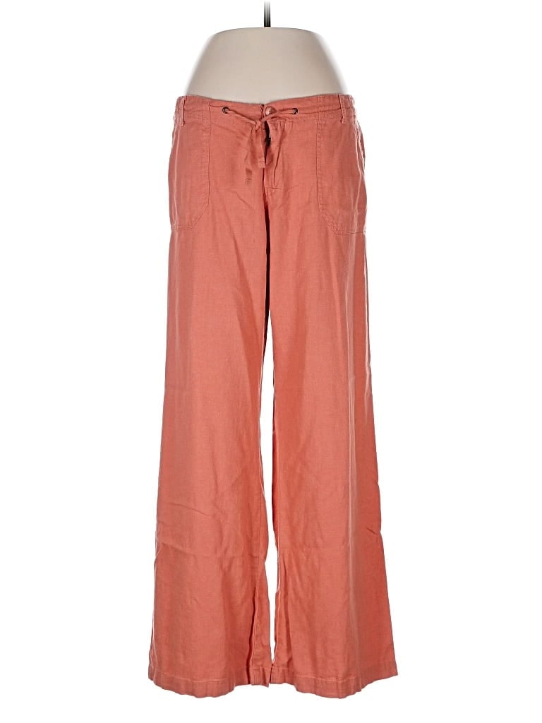 Pre-owned Just Living Linen Pants In Orange