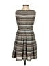 Muse 100% Polyester Chevron-herringbone Gray Casual Dress Size 4 - photo 2