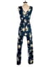 Madison Floral Blue Jumpsuit Size S - photo 2