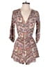 Wild Pearl 100% Rayon Paisley Brown Romper Size XS - photo 1
