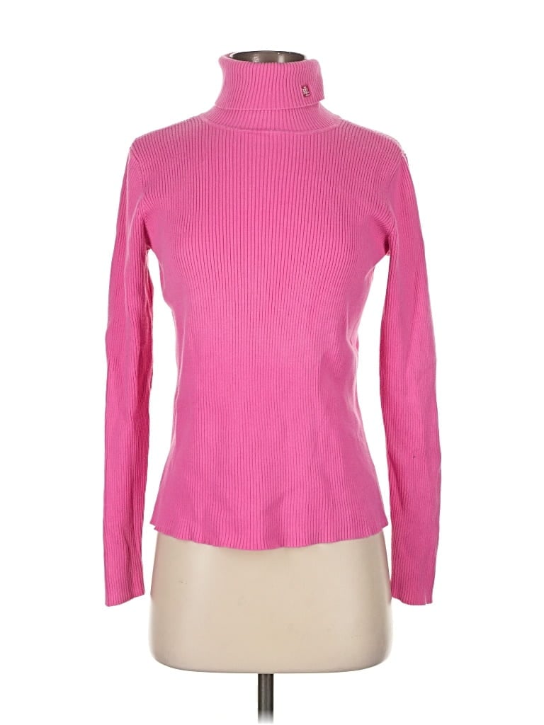 Pre-owned Polo Ralph Lauren Turtleneck Sweater In Pink