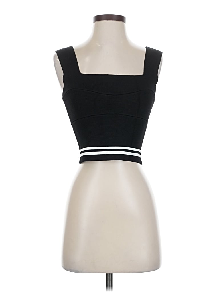 Pre-owned Listicle Sleeveless Top Black Square Neckline Tops