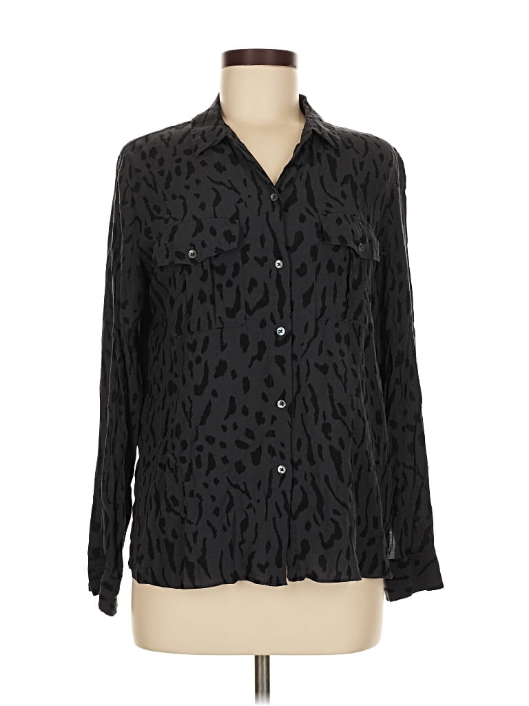Pre-owned Rails Long Sleeve Button Down Shirt In Black