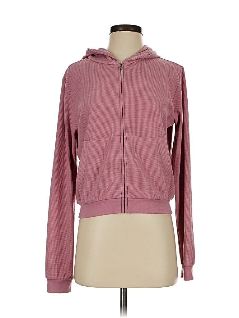 Pre-owned Fabletics Zip Up Hoodie In Pink