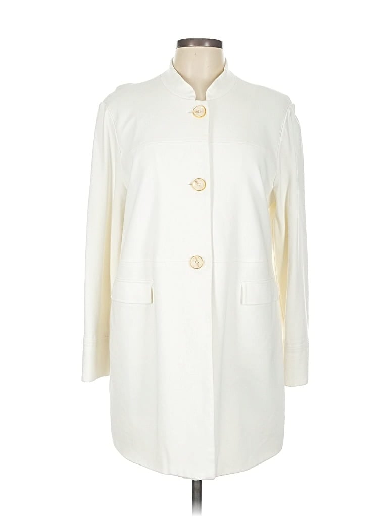 Pre-owned Chico's Coat In White