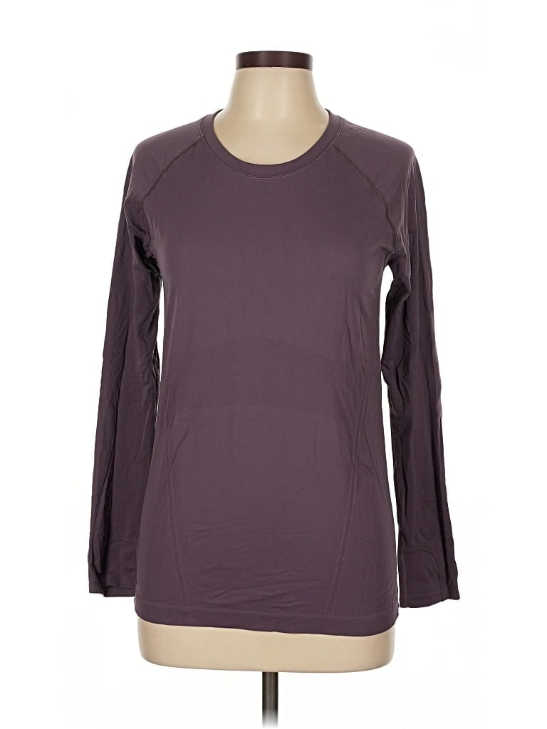 Pre-owned Athleta Long Sleeve T-shirt In Purple