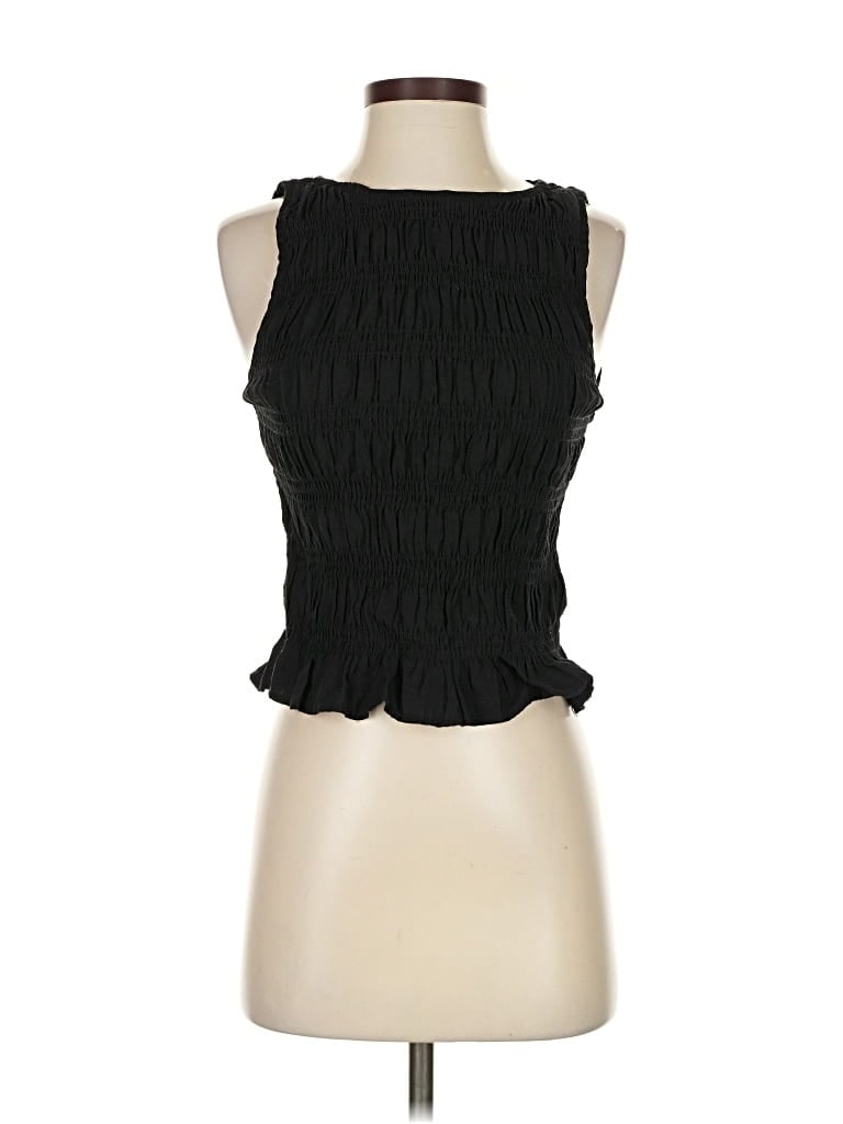 Pre-owned Assorted Brands Sleeveless Blouse In Black