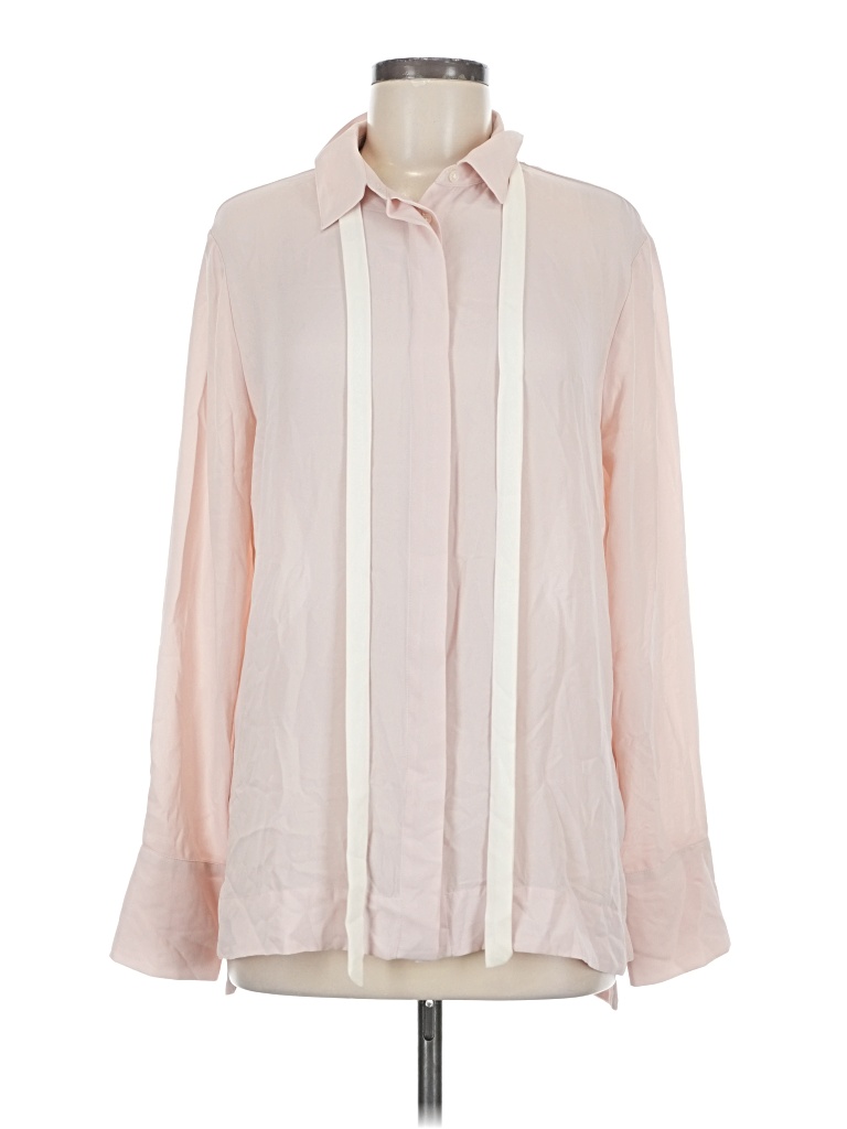 Pre-owned Banana Republic Long Sleeve Blouse In Pink