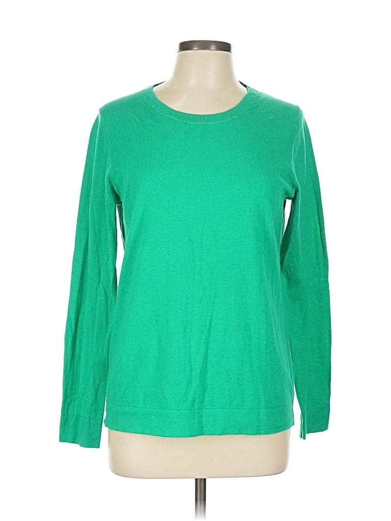 Pre-owned J.crew Factory Store Pullover Sweater In Green