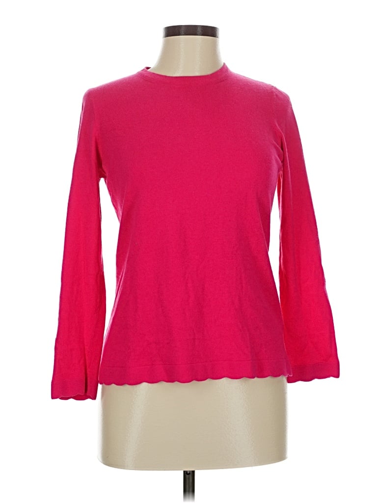 J. MCLAUGHLIN Pre-owned 3/4 Sleeve Top Pink Mock Neckline Tops