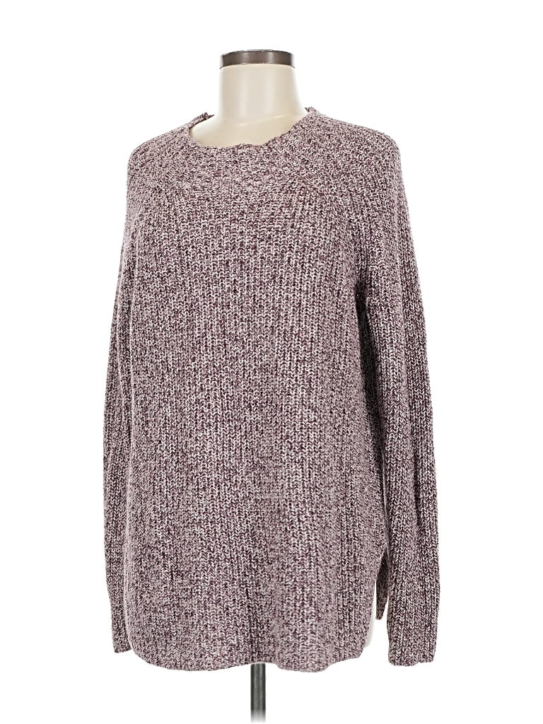 Pre-owned Ann Taylor Loft Pullover Sweater In Burgundy
