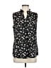 Van Heusen 100% Polyester Floral Black Sleeveless Blouse Size M - photo 1