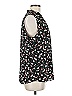Van Heusen 100% Polyester Floral Black Sleeveless Blouse Size M - photo 4