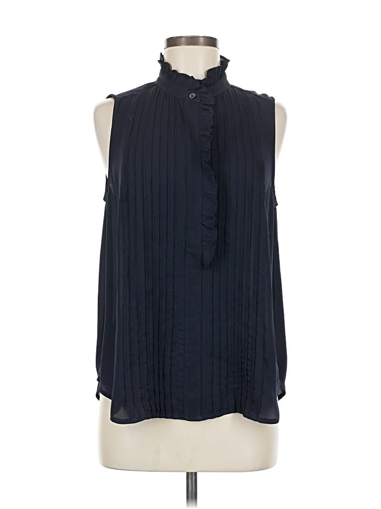 Pre-owned Ann Taylor Sleeveless Blouse In Blue