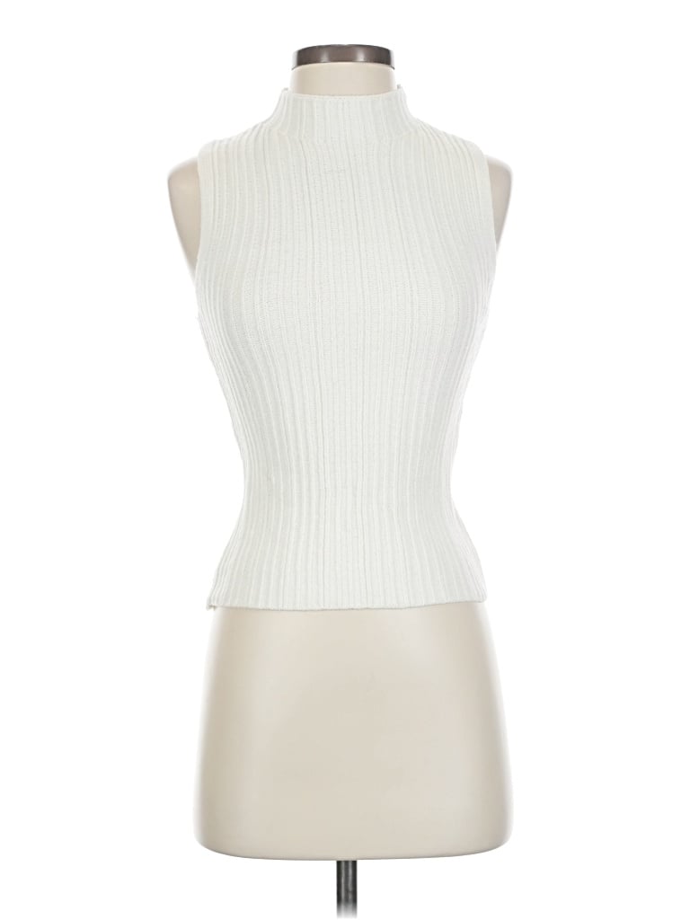 Pre-owned Shein Turtleneck Sweater In White