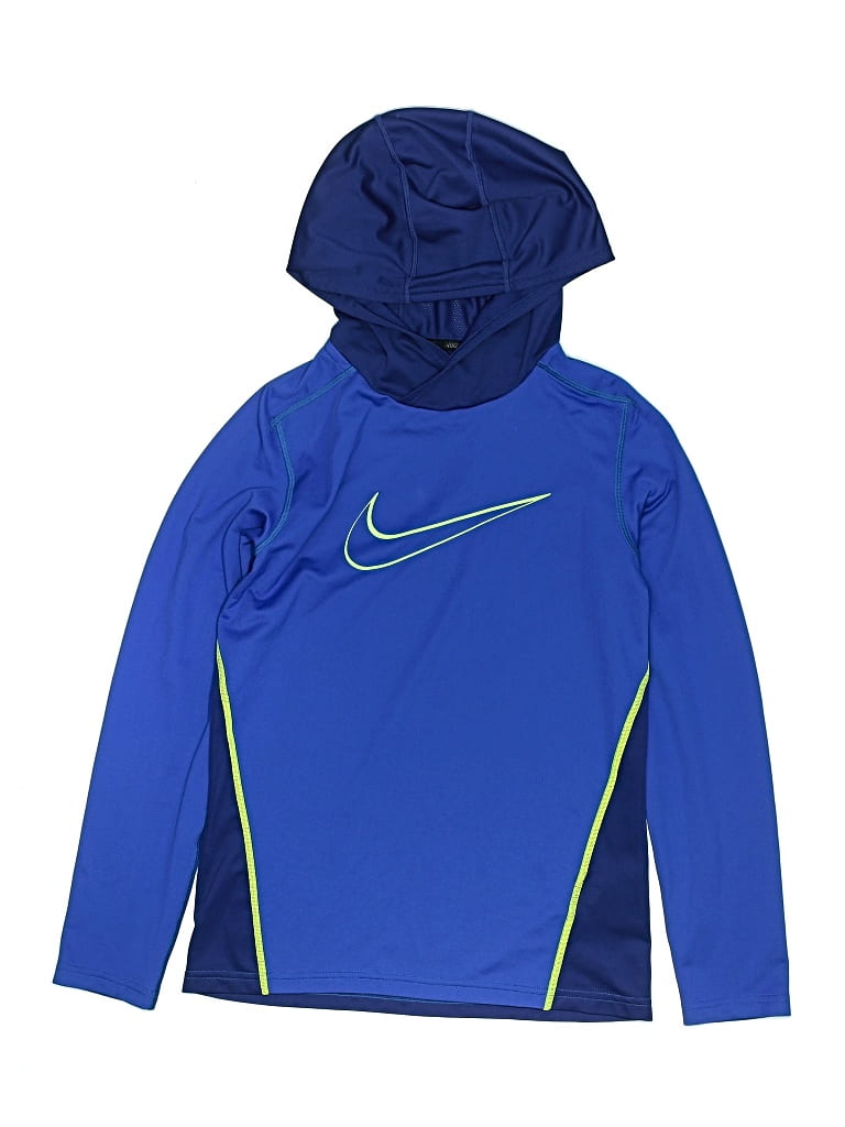 Pre-owned Nike Kids' Pullover Hoodie In Blue