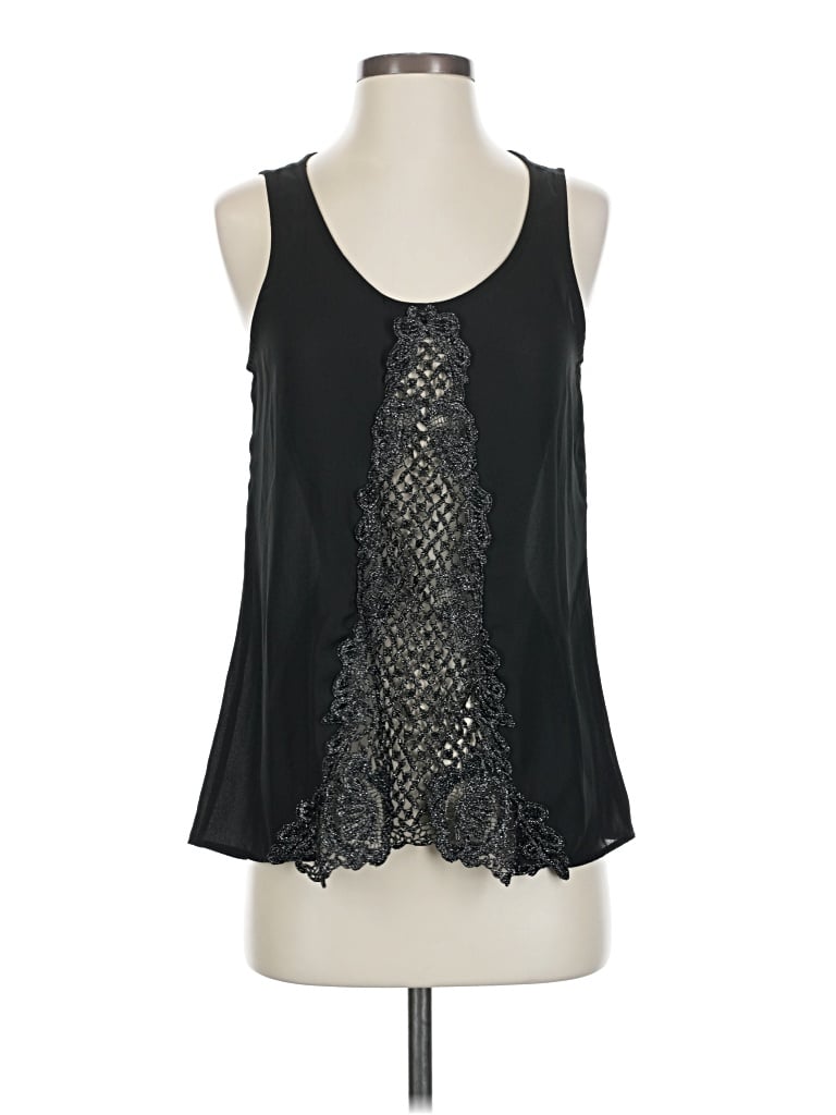 Pre-owned Charming Charlie Sleeveless Blouse In Black