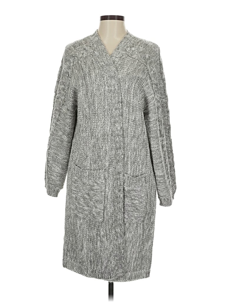 Pre-owned Lovestitch Cardigan Sweater In Gray