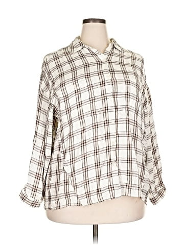 Max Studio 3/4 Sleeve Button-Down Shirt (view 1)