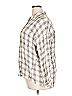 Max Studio 100% Rayon Checkered-gingham Ivory 3/4 Sleeve Button-Down Shirt Size XXL (estimated) - photo 5