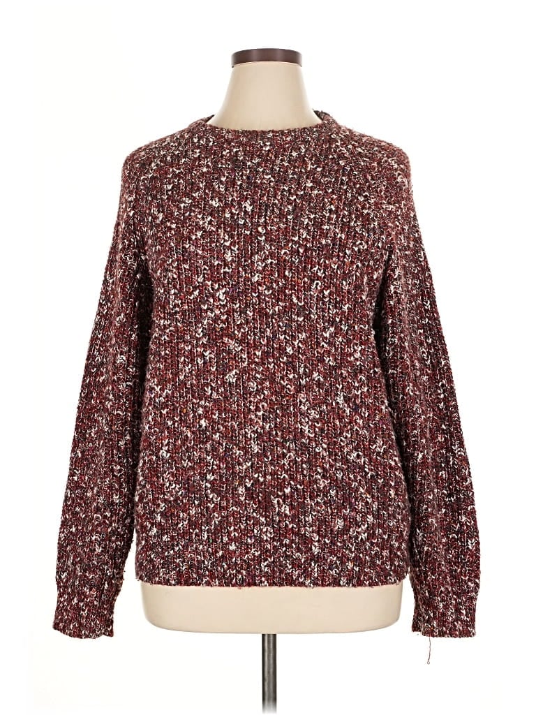 Pre-owned Assorted Brands Pullover Sweater In Burgundy