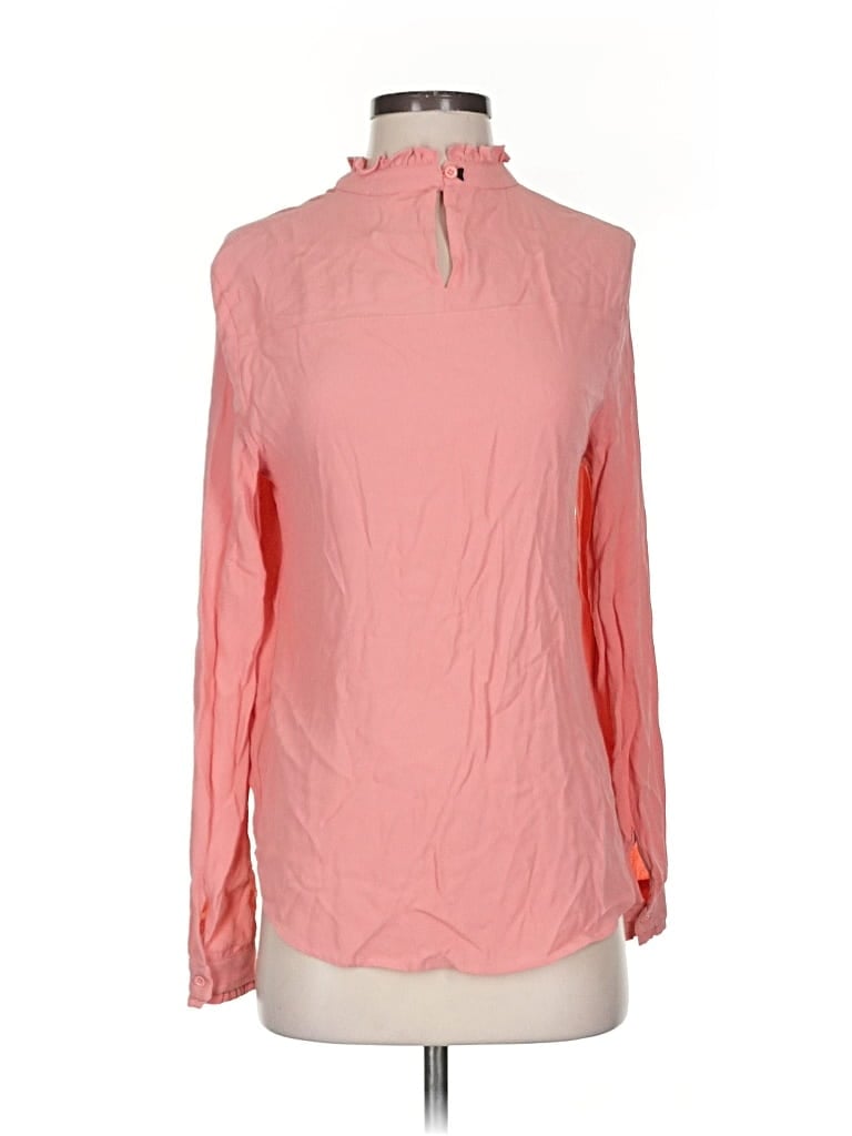 Pre-owned Downeast Long Sleeve Blouse In Pink