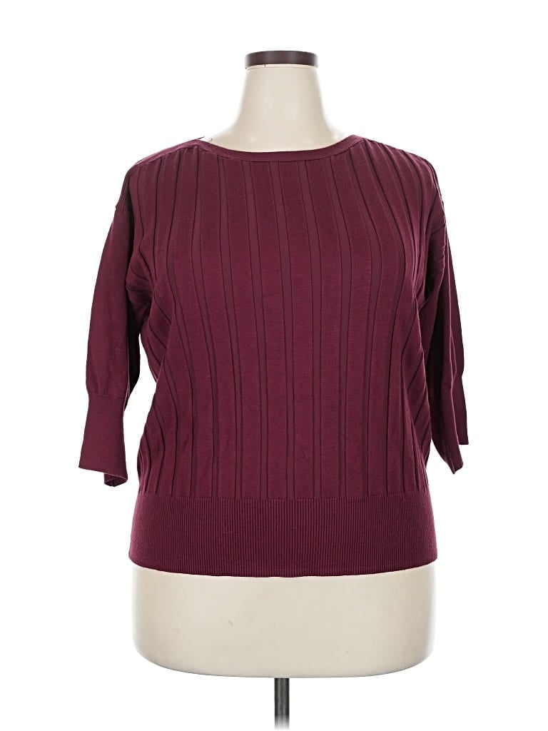 Pre-owned Apt. 9 Pullover Sweater In Burgundy