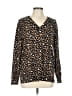 MICHAEL Michael Kors Animal Print Brown Cardigan Size L - photo 1