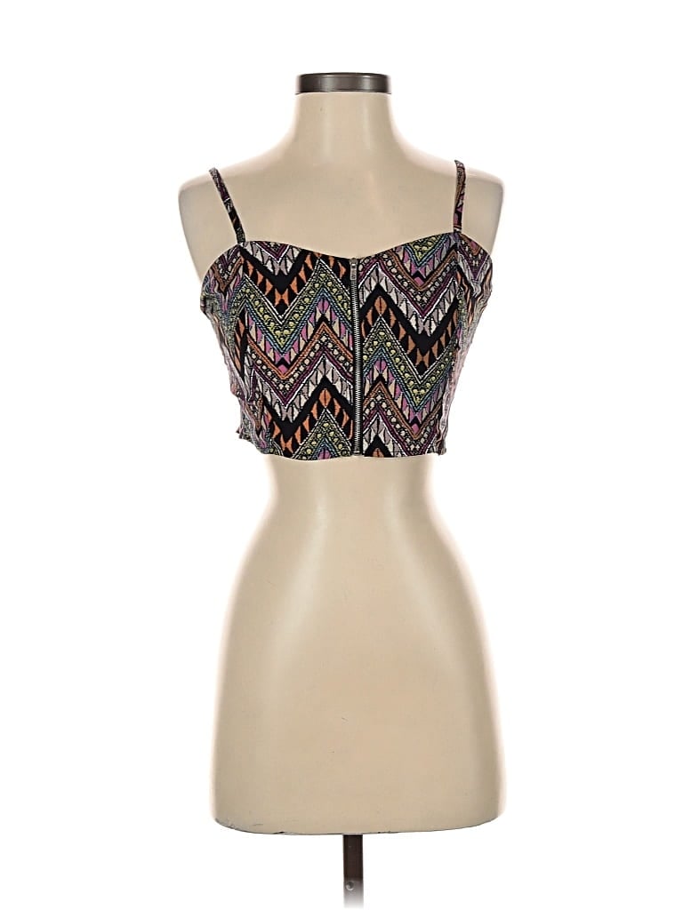 Pre-owned Bear Dance Sleeveless Top Brown Strapless Neckline Tops