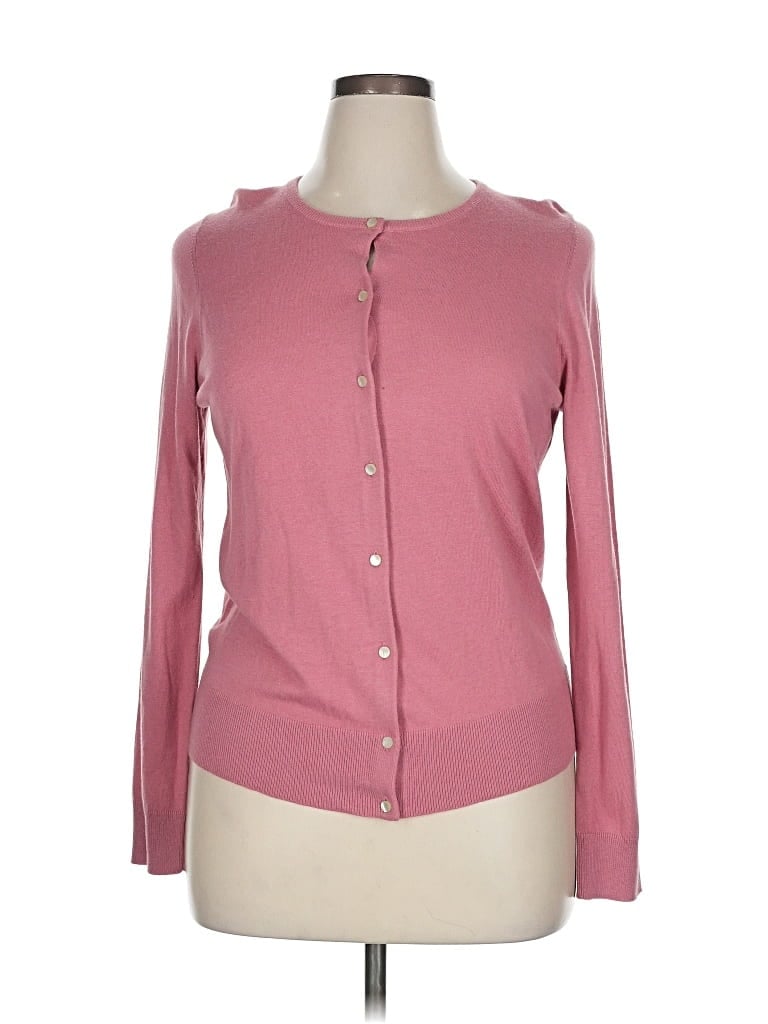 Pre-owned Ann Taylor Cardigan Sweater In Pink