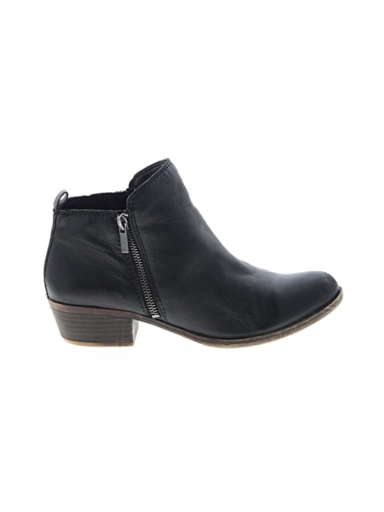 Pre-owned Lucky Brand Ankle Boots In Black