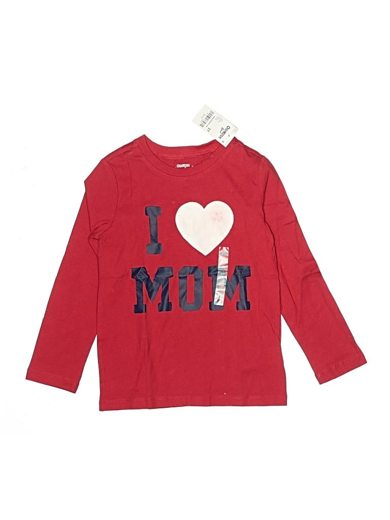 Pre-owned Oshkosh B'gosh Kids' Long Sleeve T-shirt In Red