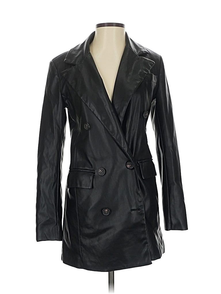 Pre-owned 7 For All Mankind Blazer Jacket In Black