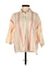 Des Petits Hauts Stripes Orange 3/4 Sleeve Button-Down Shirt Size 2 (0) - photo 1