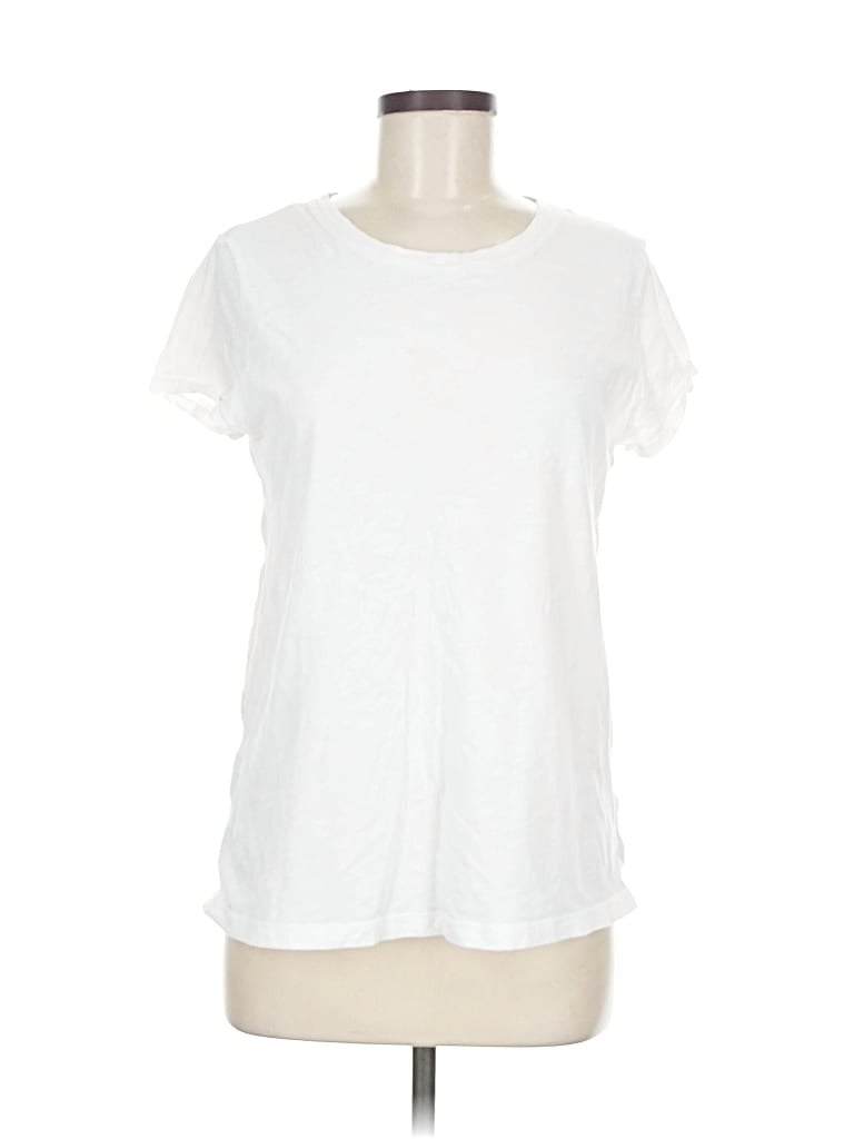 Pre-owned Athleta Short Sleeve T-shirt In White