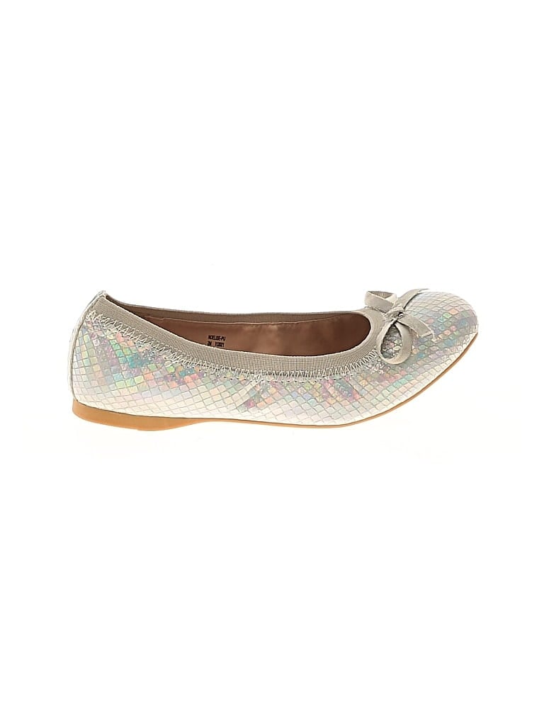 NORDSTROM Pre-owned Kids' Flats In Silver