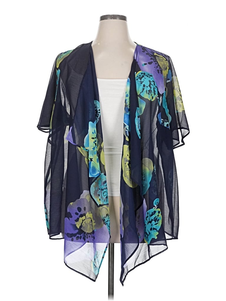 Pre-owned Susan Graver Kimono In Blue