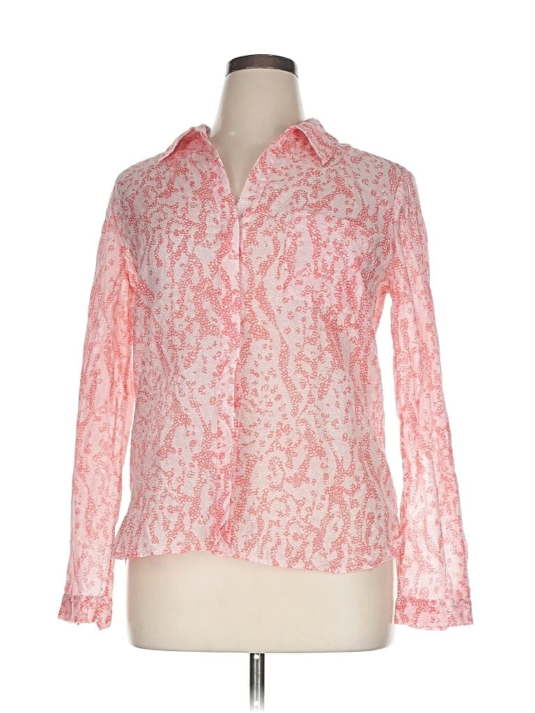 Pre-owned Diane Von Furstenberg Long Sleeve Blouse In Pink