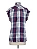 Rails 100% Rayon Plaid Blue Short Sleeve Button-Down Shirt Size XS - photo 2