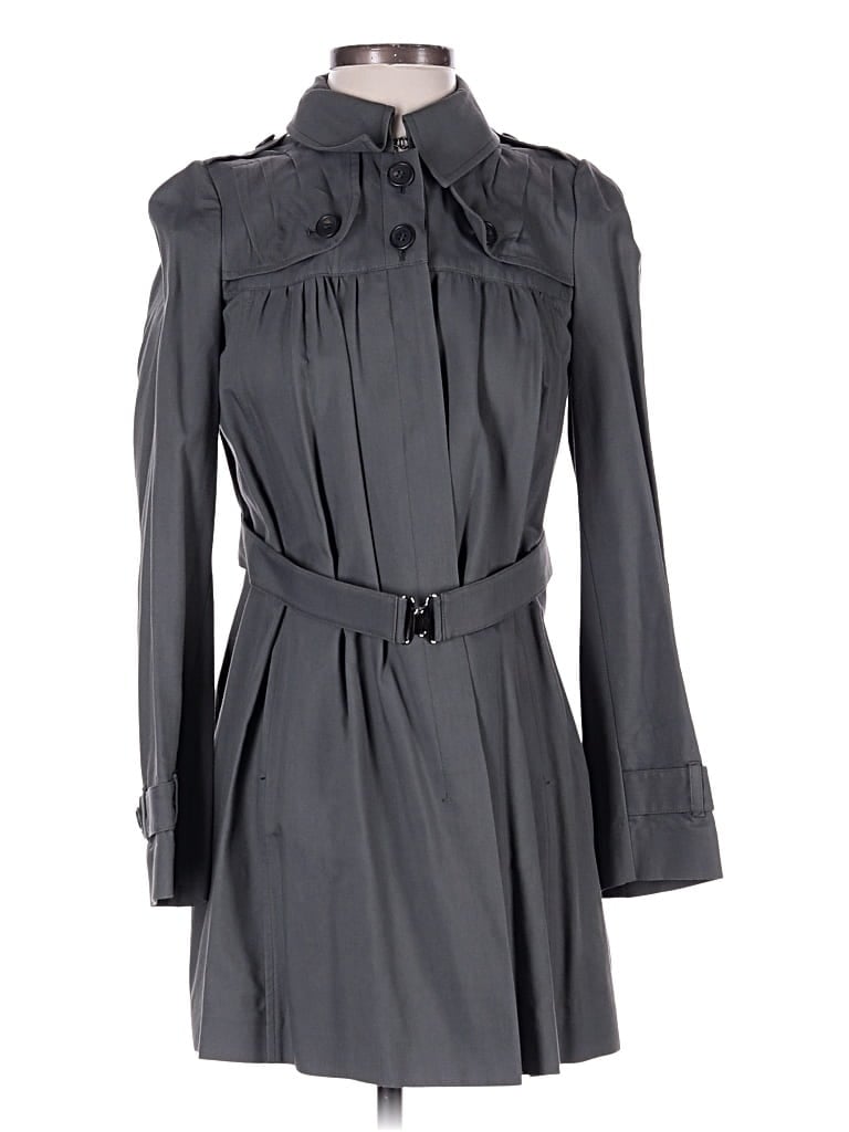 Pre-owned Miu Miu Trenchcoat In Gray