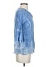 Sundance 100% Cotton Blue 3/4 Sleeve Blouse Size S - photo 4
