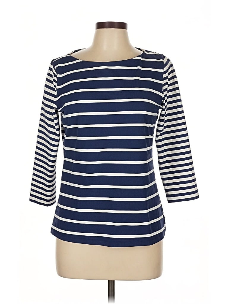 Pre-owned J. Mclaughlin 3/4 Sleeve T-shirt In Blue