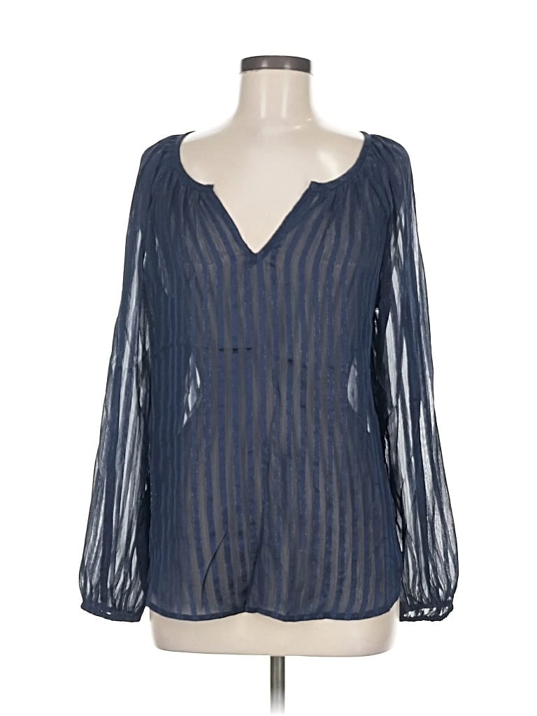Pre-owned Lovestitch Long Sleeve Blouse In Blue
